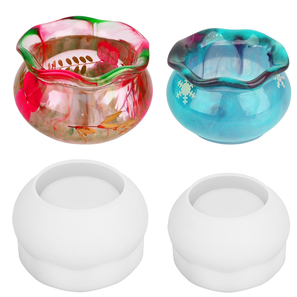 Resin Art Mould - แม่พิมพ์ซิลิโคนกล่องเก็บกาวเรซินรูปถังปลาทำมือสุดสร้างสรรค์แบบทำมือ