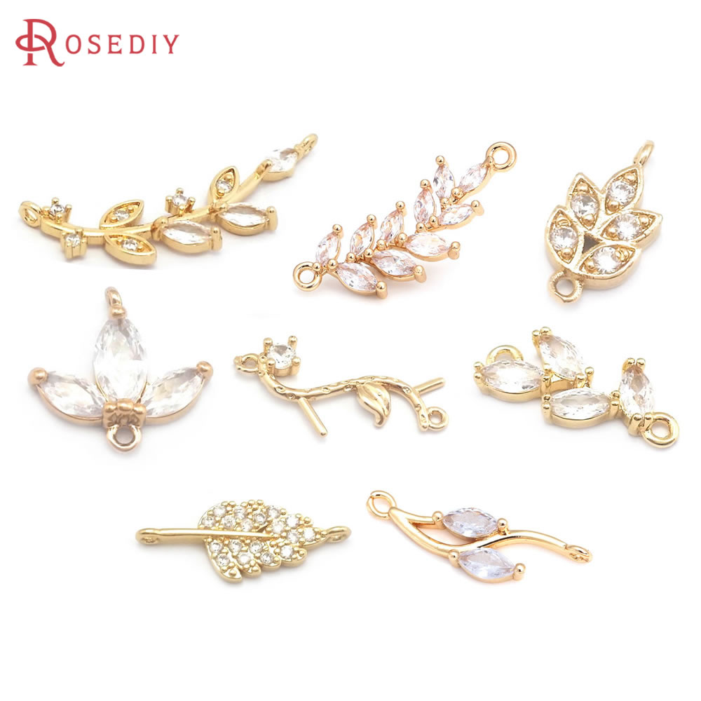 Gold Leaf Foil - คุณภาพสูง 18K Gold สีทองเหลือง 2 หลุมต้นไม้ใบเชื่อมต่อ