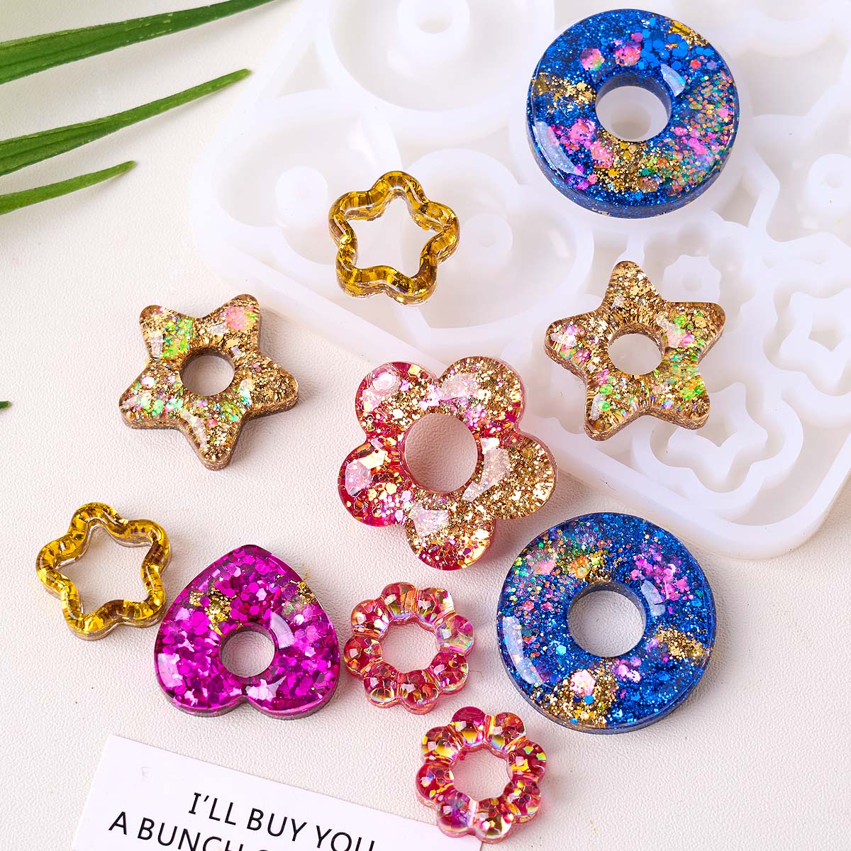 Resin Art Mould - Multifuntional เครื่องประดับแม่พิมพ์ซิลิโคน DIY Handmade Heart Star