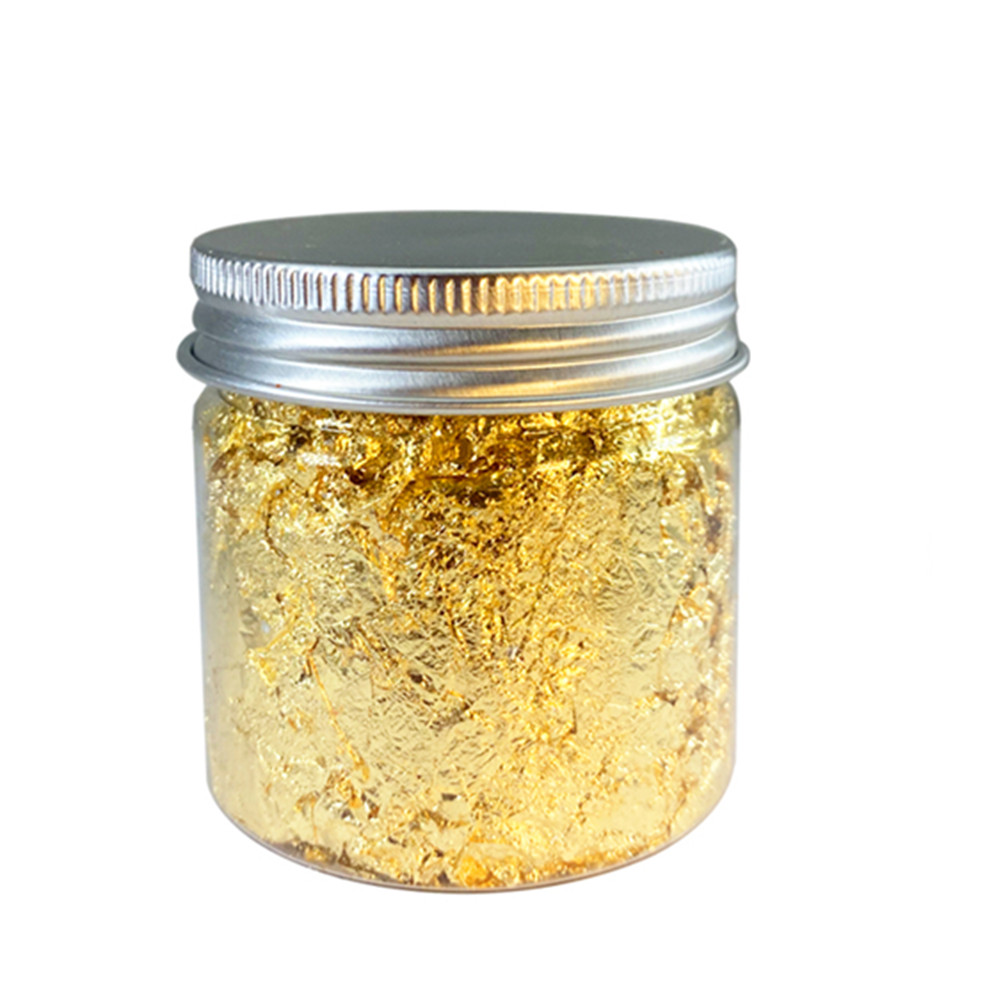 Gold Leaf Foil - เลียนแบบทองคำสีกุหลาบเงินทองแดงฟอยล์ Glitter Craft Leaf แผ่น Bulk