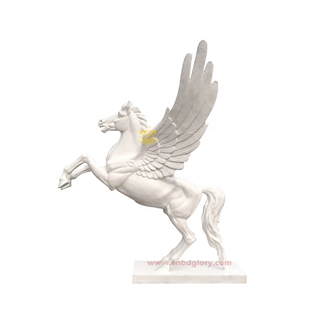 Resin Art Sculptures - ประติมากรรมรูปม้าเพกาซัสมีปีก ทำจากไฟเบอร์กลาสและเรซิ่น สำหรับตกแต่งภูมิทัศน์สวนสาธารณะกลางแจ้ง ถนน และลานกิจกรรม