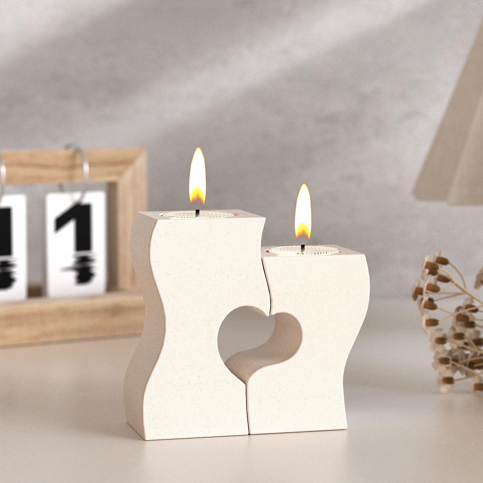 Resin Art Mould - S หัวใจแท่งเทียนแม่พิมพ์ซิลิโคน DIY เทียนยิปซั่มปูนปลาสเตอร์แม่พิมพ์ซีเมนต์หัตถกรรมงานแต่งงานของขวัญเทเรซิน UV ทําเครื่องมือ