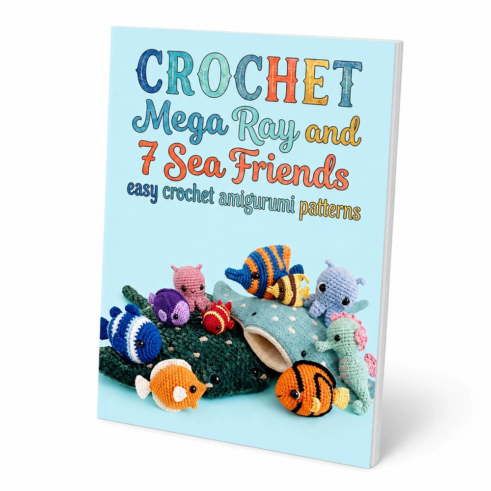 Resin Art Made Simple Book - หนังสือโครเชต์สำหรับผู้เริ่มต้น 7 แบบง่ายๆ พร้อมลายทะเลน่ารักแบบขั้นตอนๆ