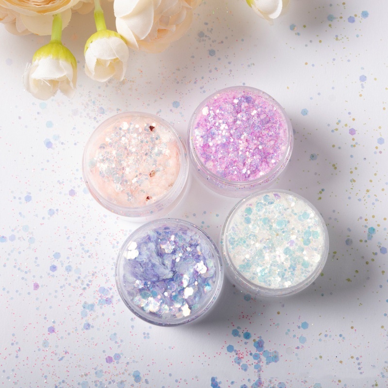 Mica Flake Resin - ชุดกลิตเตอร์โฮโลแกรมแบบผสม – เลื่อมรูปหกเหลี่ยมแบบเลเซอร์สำหรับเรซินอีพ็อกซี่ แก้วน้ำ ลูกโลกหิมะ และงานฝีมือ
