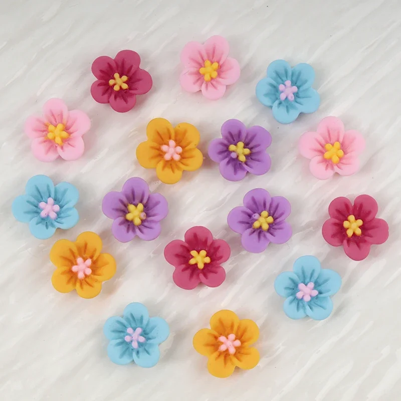 50pcs มินิดอกไม้เล็บเรซิ่น Pat - Resin Art Earrings Material บทวิจารณ์และราคา
