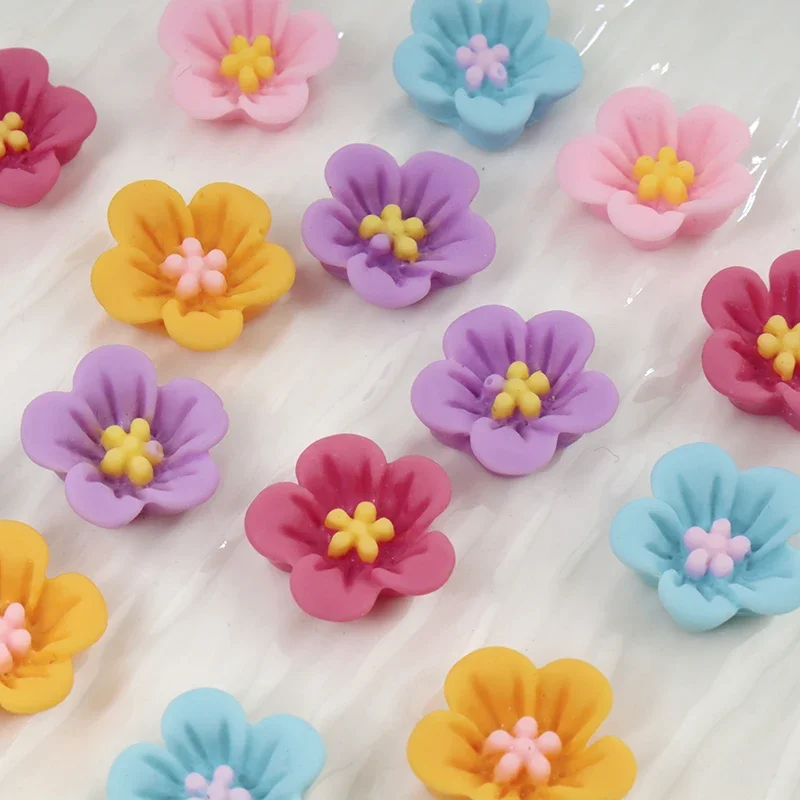 50pcs มินิดอกไม้เล็บเรซิ่น Pat - Resin Art Earrings Material บทวิจารณ์และราคา