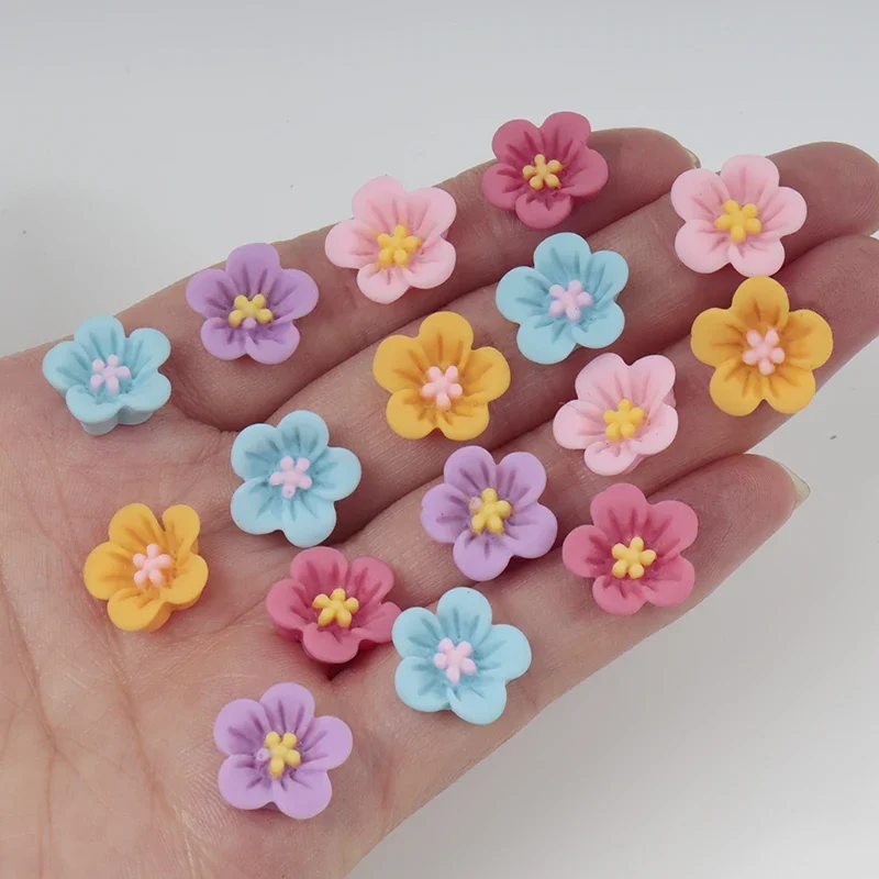 50pcs มินิดอกไม้เล็บเรซิ่น Pat - Resin Art Earrings Material บทวิจารณ์และราคา