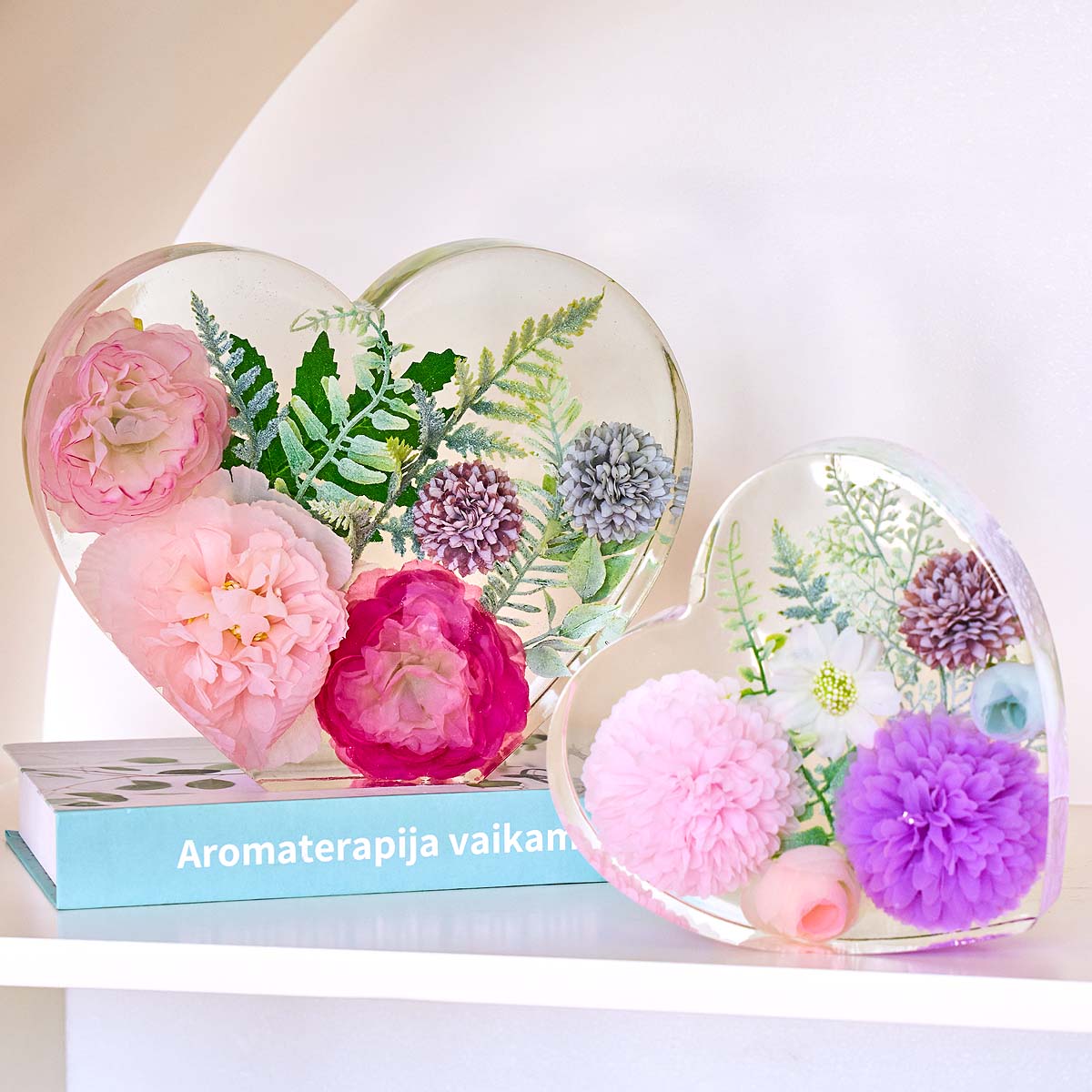 แม่พิมพ์ซิลิโคนรูปหัวใจขนาดใหญ - Resin Art Mould บทวิจารณ์และราคา