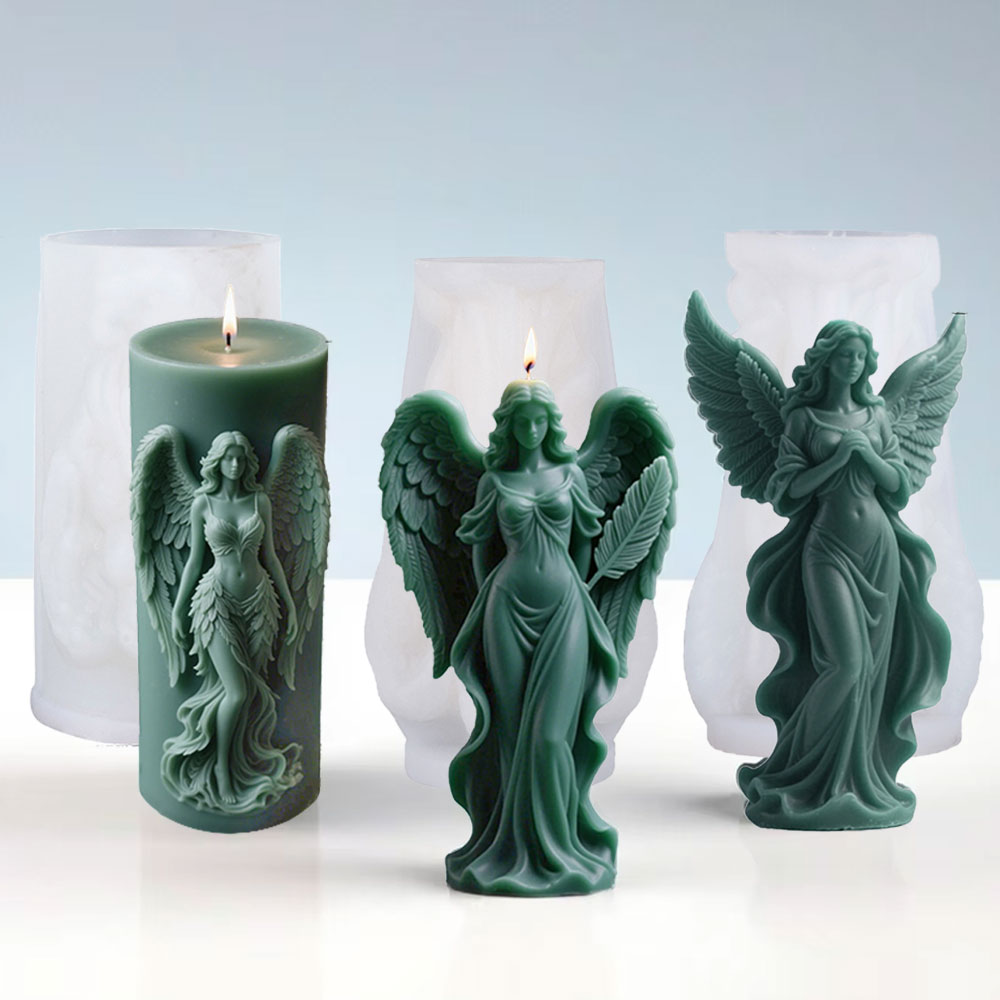 ปีกเทพธิดาเทียนหอมซิลิโคนแม่พิ - Resin Art Sculptures บทวิจารณ์และราคา