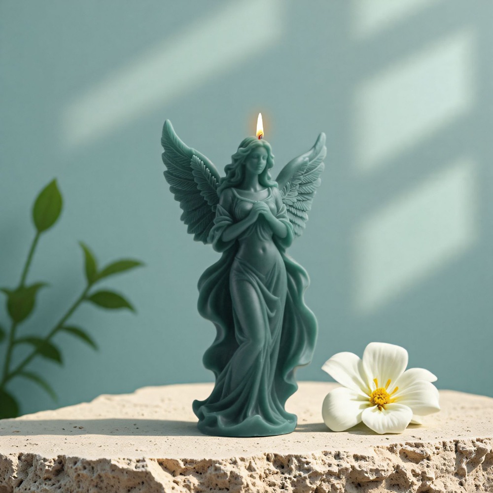 ปีกเทพธิดาเทียนหอมซิลิโคนแม่พิ - Resin Art Sculptures บทวิจารณ์และราคา