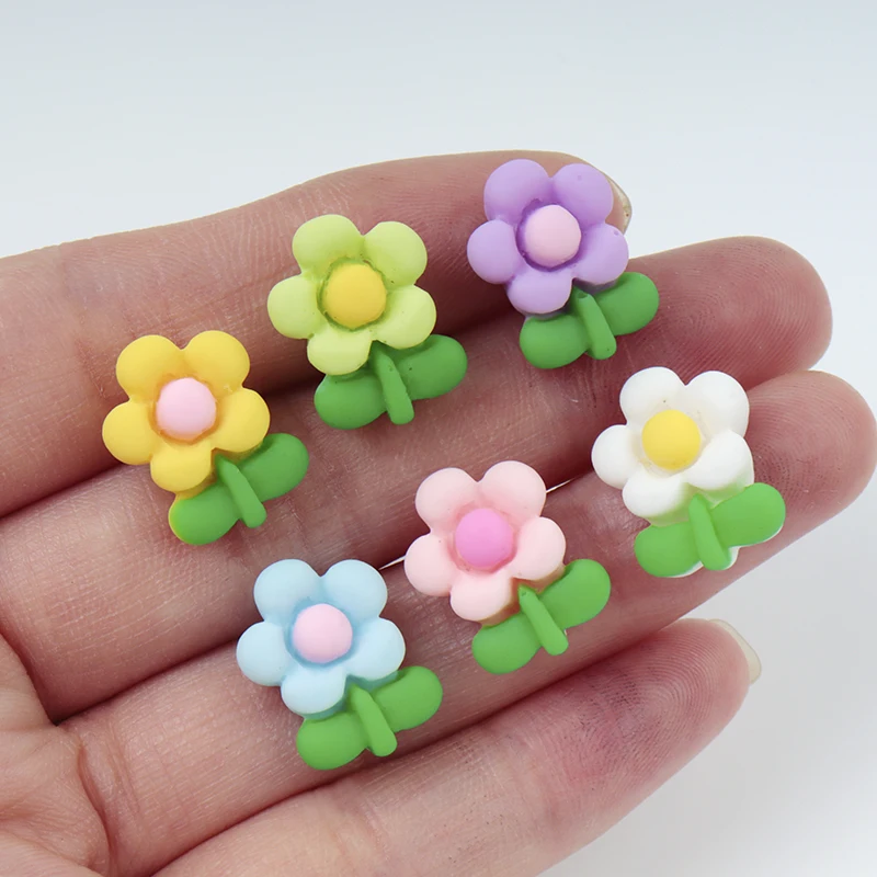 20/100 ชิ้น Mini ดอกไม้ DIY เร - Resin Art Earrings Material บทวิจารณ์และราคา