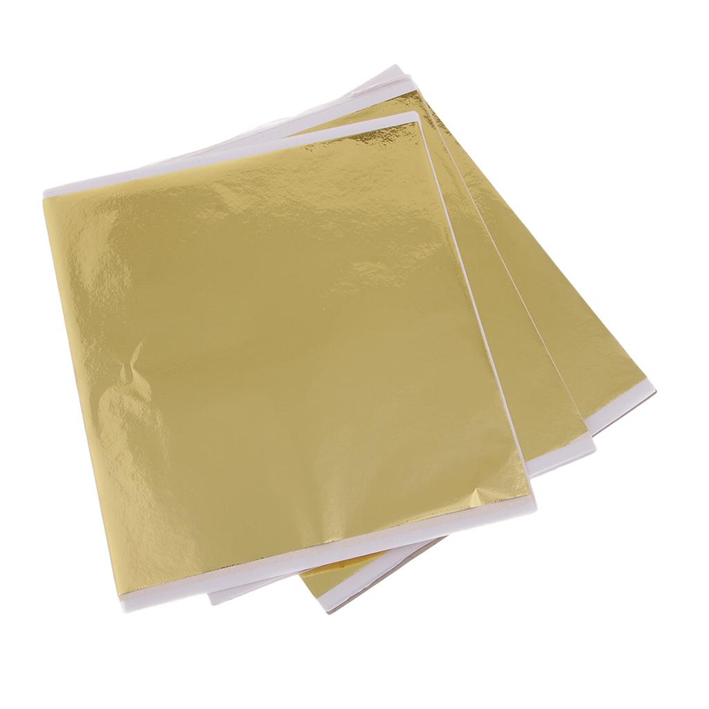 แผ่นทองคำเปลว 100 แผ่น ขนาด 14 - Gold Leaf Foil บทวิจารณ์และราคา