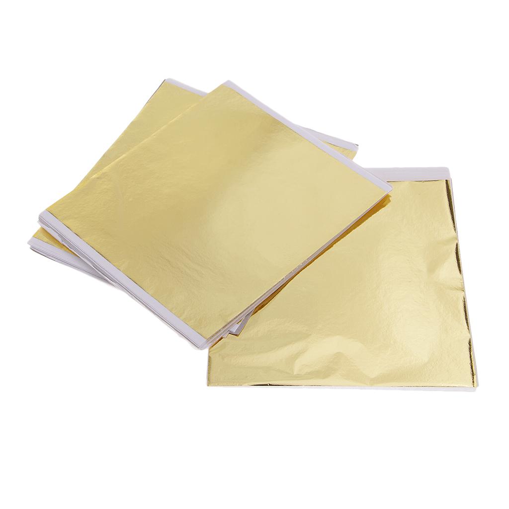 แผ่นทองคำเปลว 100 แผ่น ขนาด 14 - Gold Leaf Foil บทวิจารณ์และราคา