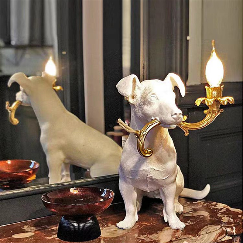 โคมไฟตั้งโต๊ะรูปสุนัขเรซิ่น ปี - Resin Art Floor Design บทวิจารณ์และราคา