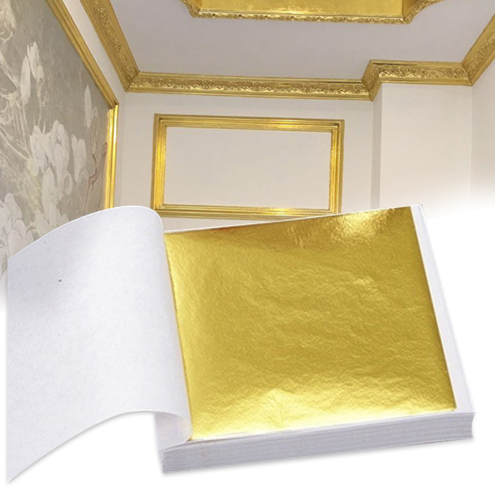 100pcs Art CRAFT Design กระดาษ - Gold Leaf Foil บทวิจารณ์และราคา