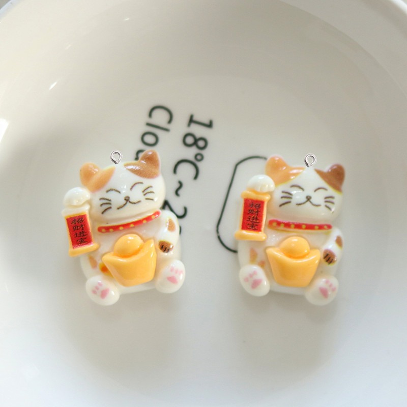 จี้เรซิ่นรูปแมวน่ารักแบบมันเงา - Resin Art Earrings Material บทวิจารณ์และราคา