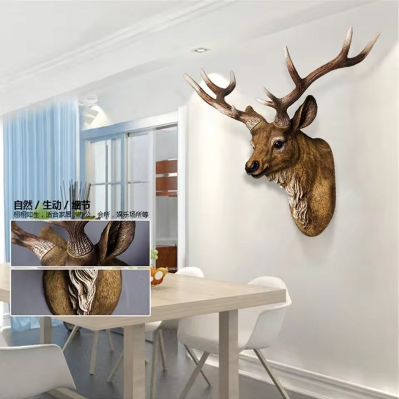 หัวกวางอเมริกันขนาด 60/80 ซม.  - Background Resin Art บทวิจารณ์และราคา