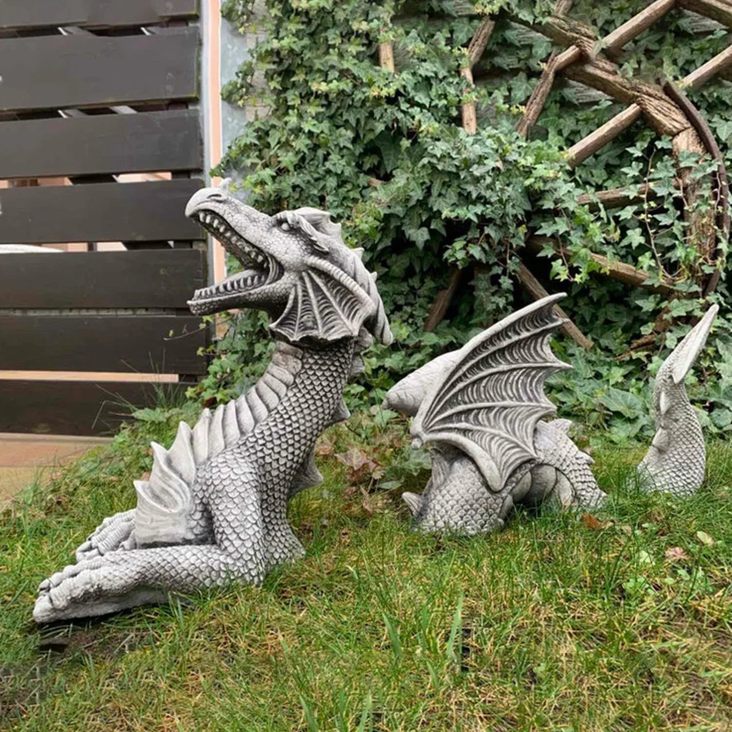 รูปปั้นมังกรเรซินประติมากรรมสน - Resin Art Sculptures บทวิจารณ์และราคา