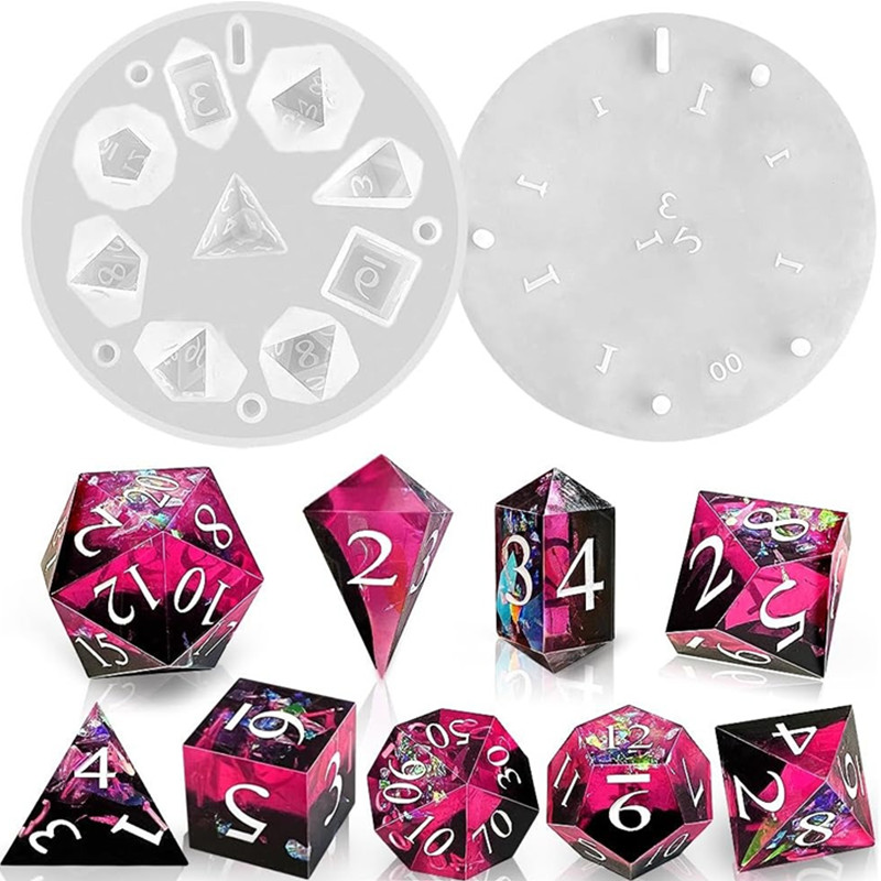 DIY DND Sharp Edge ลูกเต๋าแม่พ - Resin Art Mould บทวิจารณ์และราคา