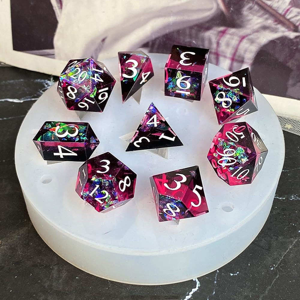 DIY DND Sharp Edge ลูกเต๋าแม่พ - Resin Art Mould บทวิจารณ์และราคา