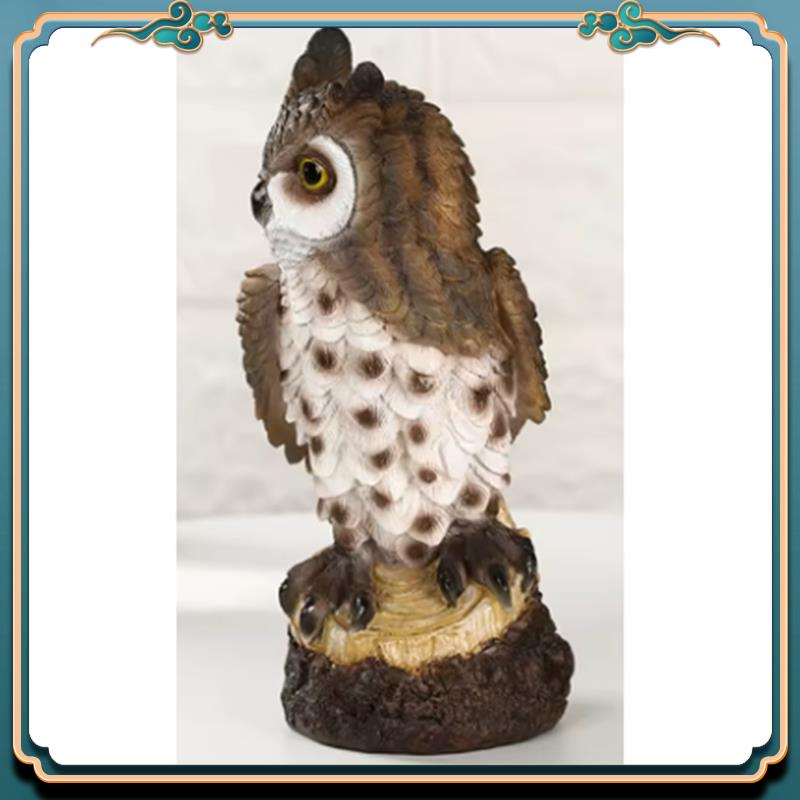 (ใหม่)-เรซิ่นรูปปั้นนกฮูก Bird - Resin Art Sculptures บทวิจารณ์และราคา