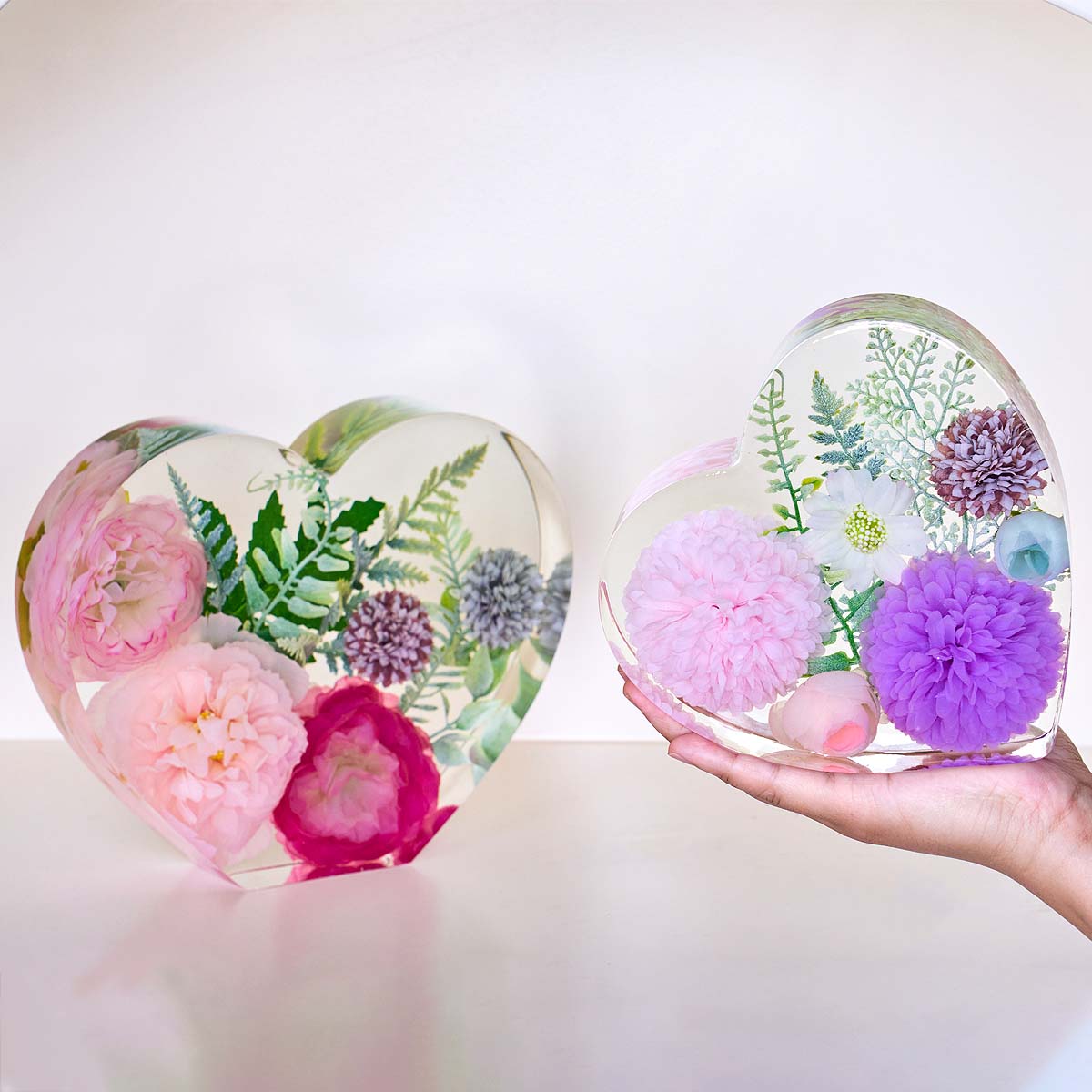 แม่พิมพ์ซิลิโคนรูปหัวใจหกเหลี่ - Resin Art Mould บทวิจารณ์และราคา