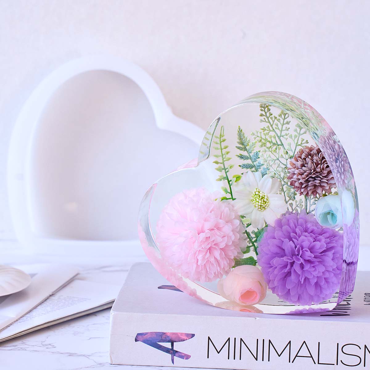 แม่พิมพ์ซิลิโคนรูปหัวใจหกเหลี่ - Resin Art Mould บทวิจารณ์และราคา
