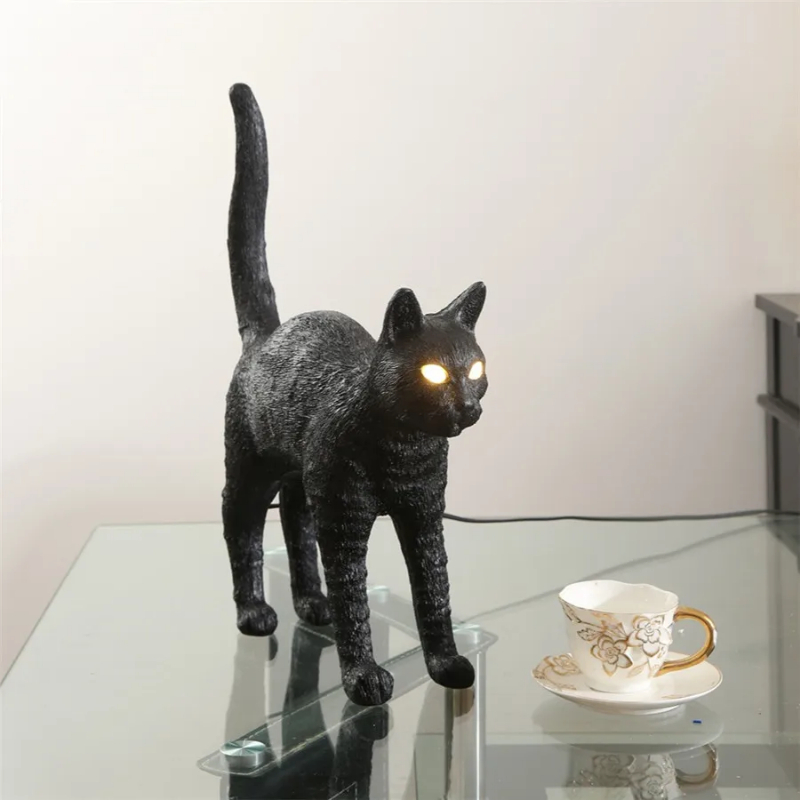 โคมไฟเรซินตั้งโต๊ะรูปแมวแบบนอร - Resin Art Floor Design บทวิจารณ์และราคา