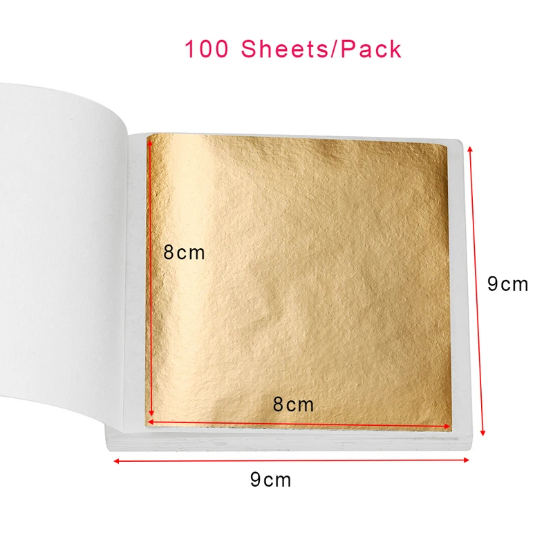 กระดาษฟอยล์ทองคำเทียม 100-200  - Gold Leaf Foil บทวิจารณ์และราคา
