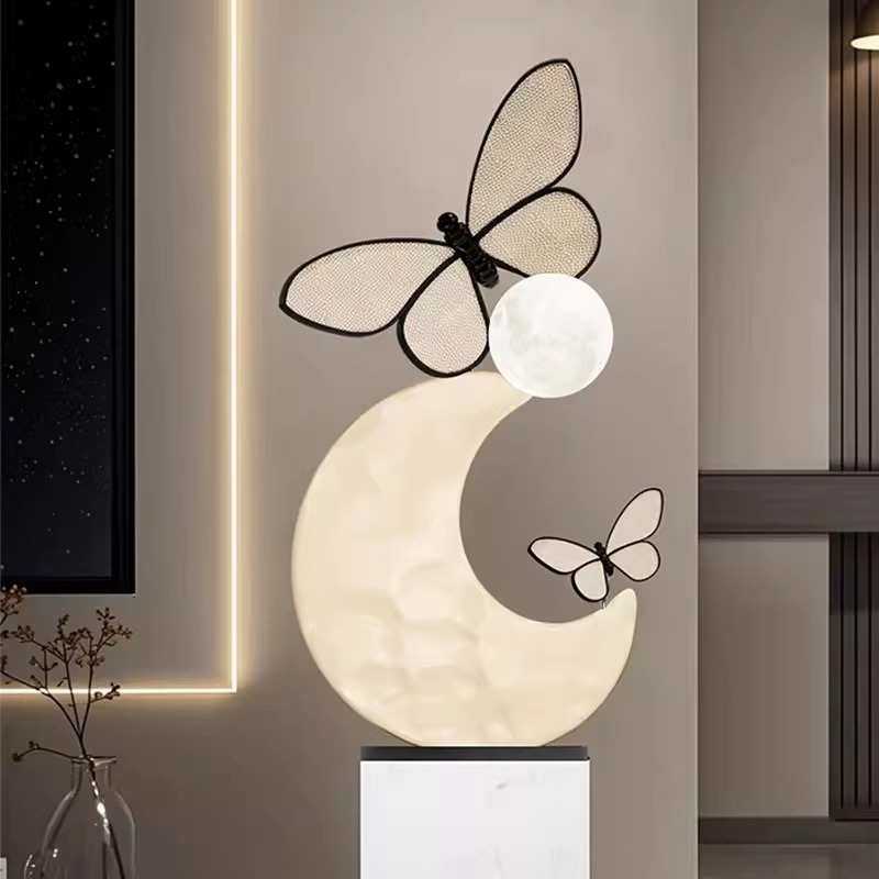 โคมไฟตั้งพื้นรูปปั้นผีเสื้อเรซ - Resin Art Floor Design บทวิจารณ์และราคา