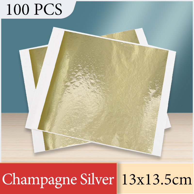 13x13.5 ซม.แชมเปญเงินฟอยล์กระด - Gold Leaf Foil บทวิจารณ์และราคา