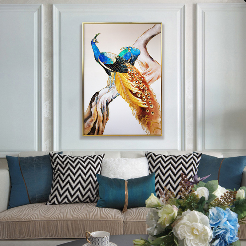 ภาพวาดติดผนังรูปนกยูงคู่ งานศิ - Background Resin Art บทวิจารณ์และราคา