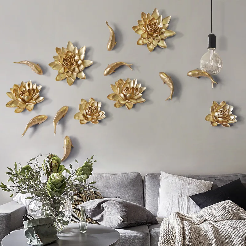 งานศิลปะตกแต่งผนังรูปดอกบัวและ - Background Resin Art บทวิจารณ์และราคา