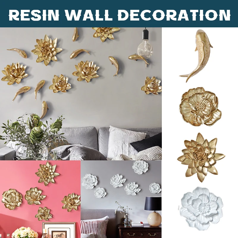 งานศิลปะตกแต่งผนังรูปดอกบัวและ - Background Resin Art บทวิจารณ์และราคา