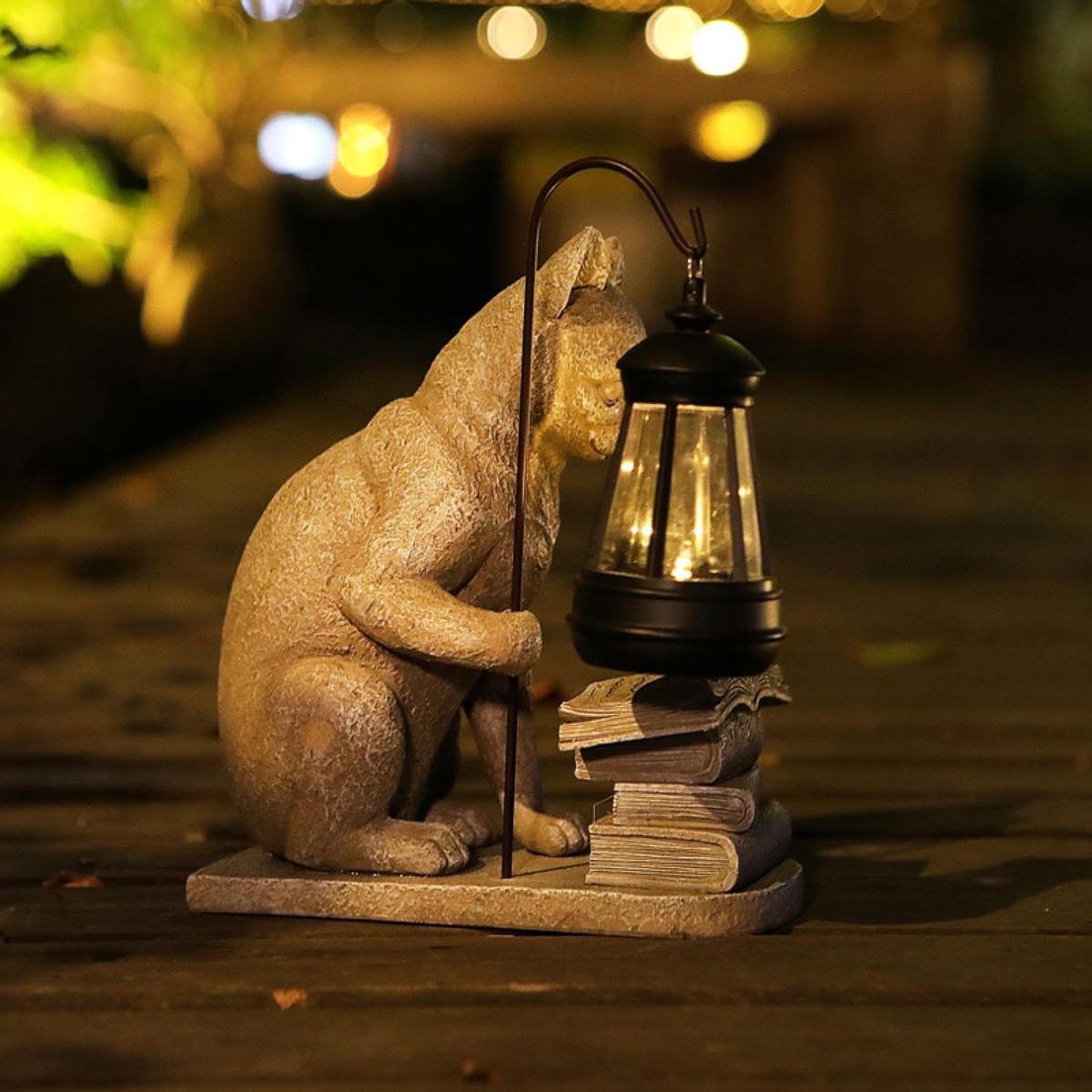 รูปปั้นแมวพลังงานแสงอาทิตย์ขนา - Resin Art Sculptures บทวิจารณ์และราคา