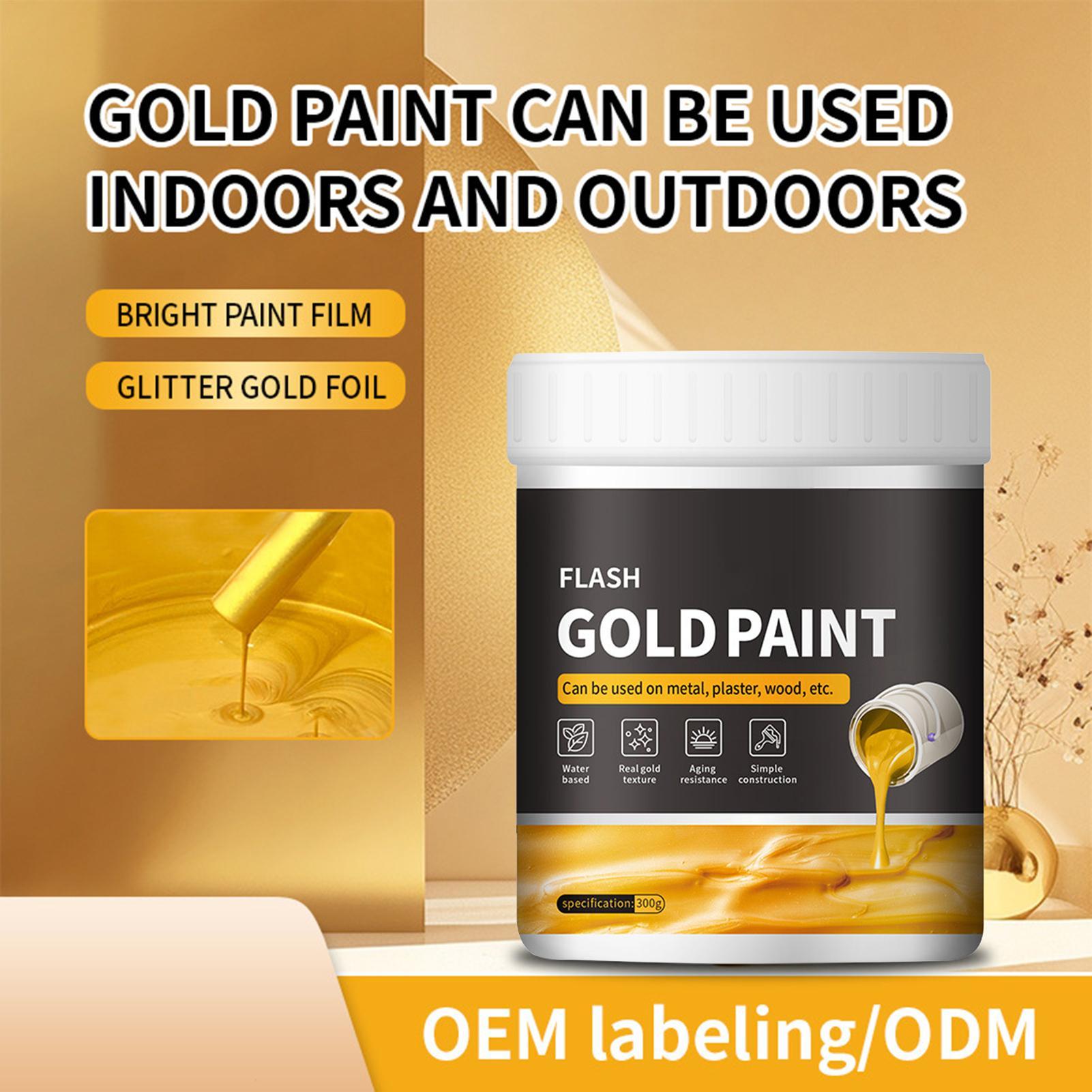 สีทองเหลืองชนิดน้ำ 300 กรัม สี - Gold Leaf Foil บทวิจารณ์และราคา
