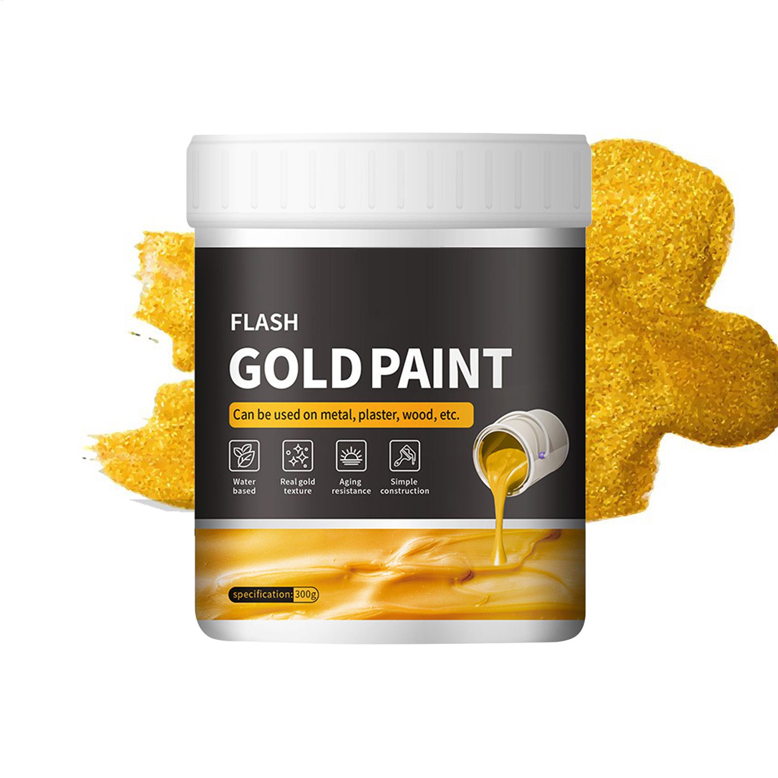 สีทองเหลืองชนิดน้ำ 300 กรัม สี - Gold Leaf Foil บทวิจารณ์และราคา